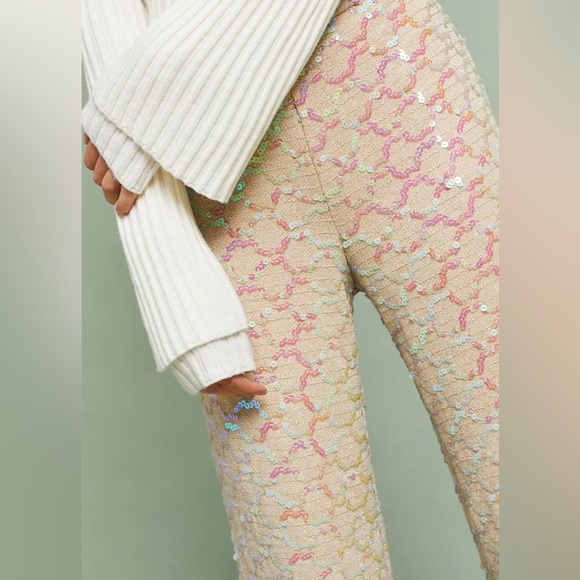 Anthropologie Showstopper Sequined Wide-Legs - Picture 3 of 6